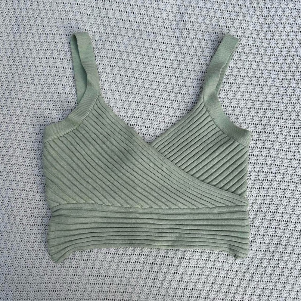 Princess Polly Green Crossover Tank